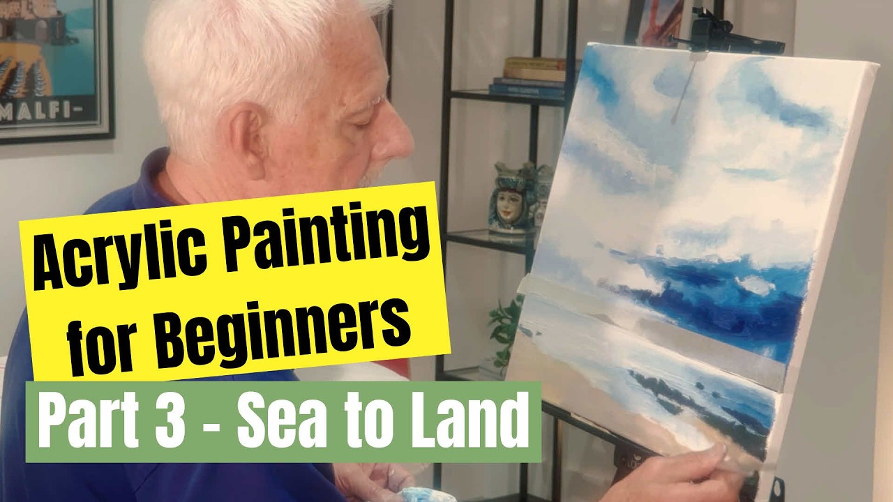 Painting the Sea & Beach | Acrylic Painting for Beginners Part 3
