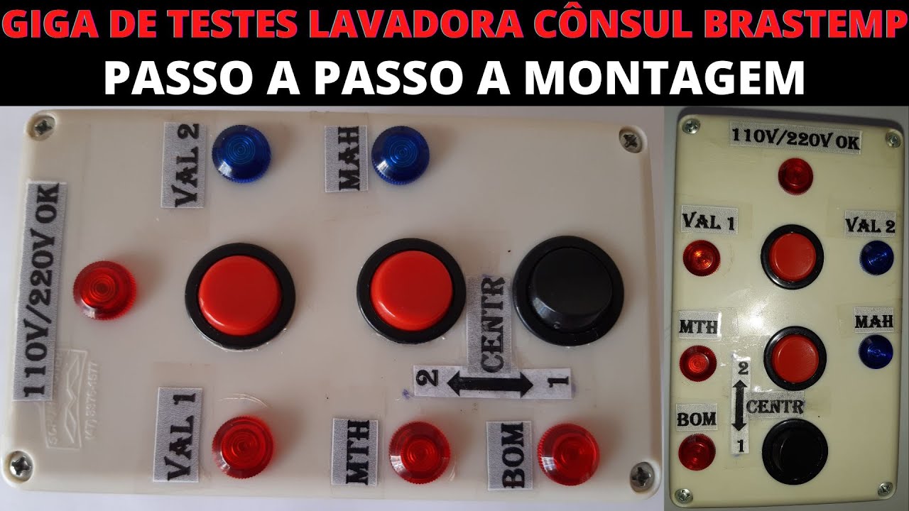 (PASSO A PASSO) Veja como montar um giga de testes com baixo custo para lavadoras cônsul e brastemp
