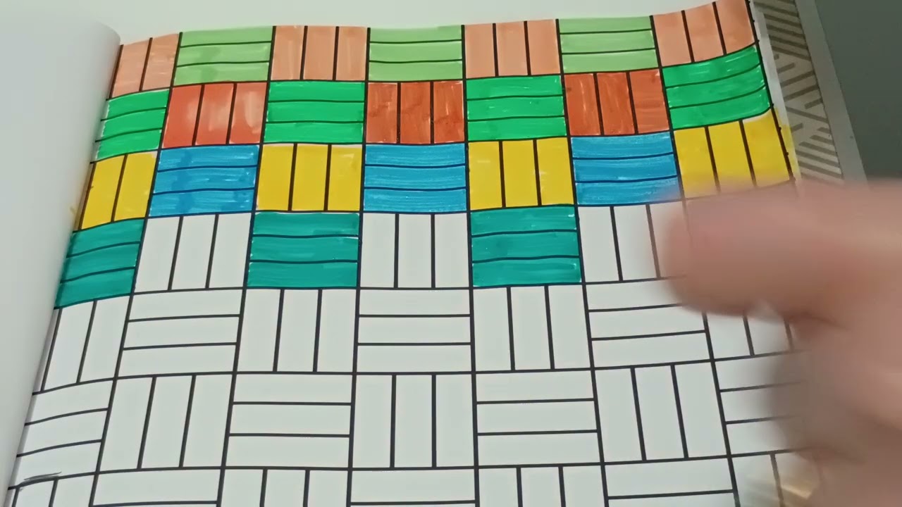 ASMR disegno geometrico coloring pattern book ✏️ please subscribe to channel 💙