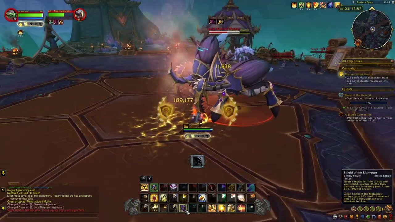 The War Within Quest 322: Manufactured Mutiny (WoW, human, paladin)