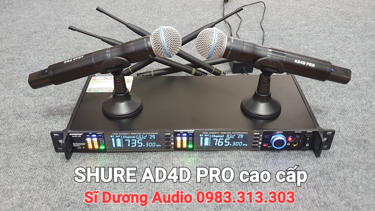 Tes Mic SHURE AD4D PRO về Hà Nội _ Vang K-LEM KSP-4600S. Sĩ Dương Audio 0983.313.303 