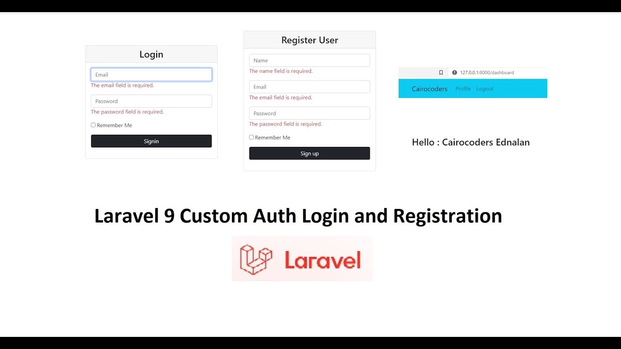 Laravel 9 Custom Auth Login and Registration