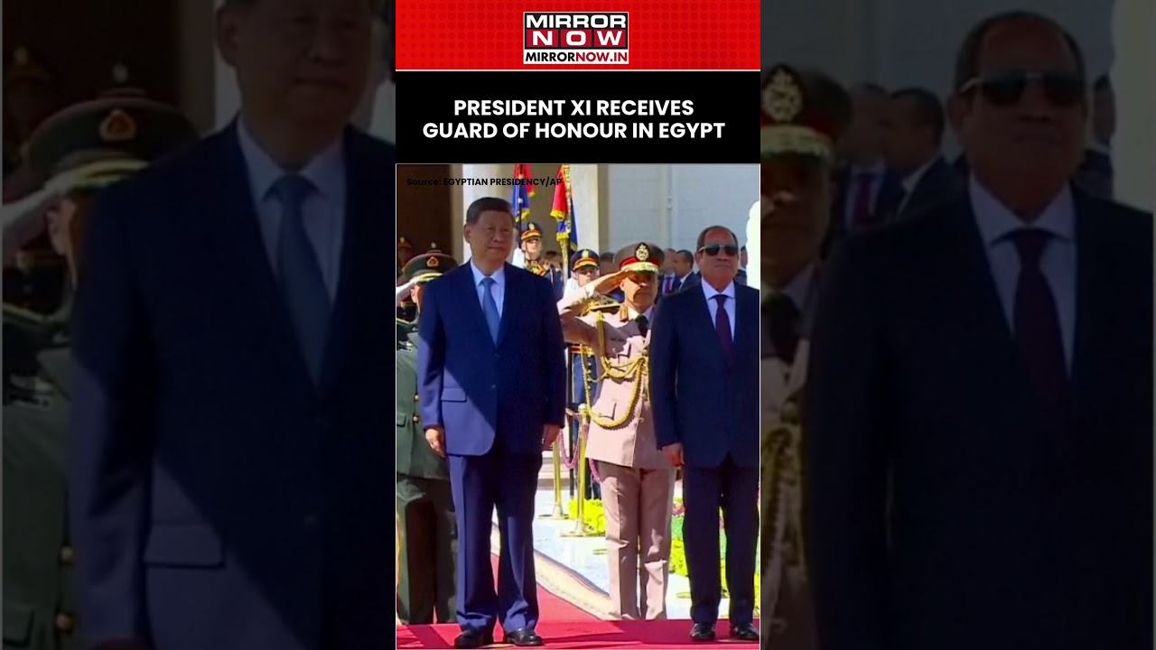 President Xi Receives Guard Of Honour In Egypt To Deepen China-Egypt Ties | Watch #shorts