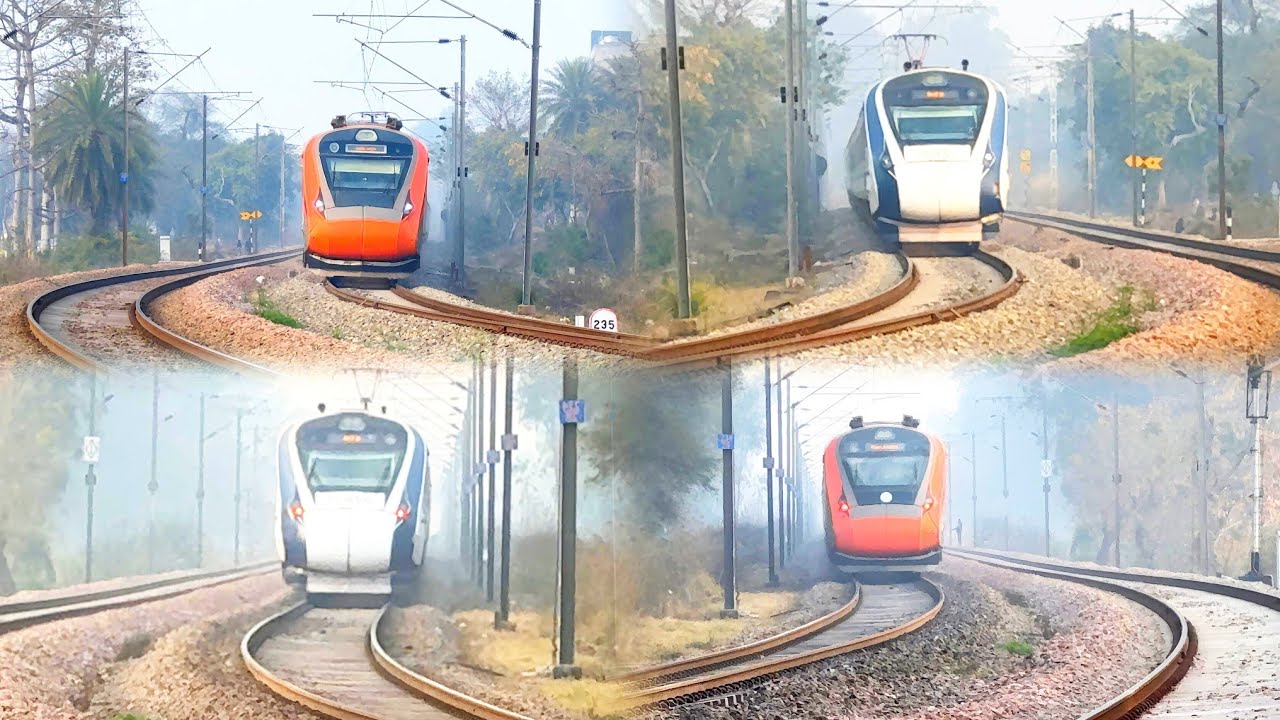 Superfast Train Taking a Beautiful Sharp Curve | Indian Railway | UMB CDG Section 