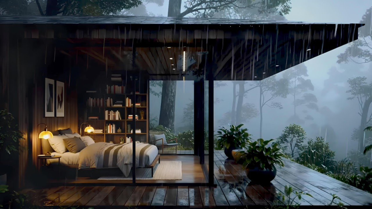 😴 Fall Asleep Instantly with Heavy Rain & Thunder, Soothing Sleep Ambience for Stress Relief