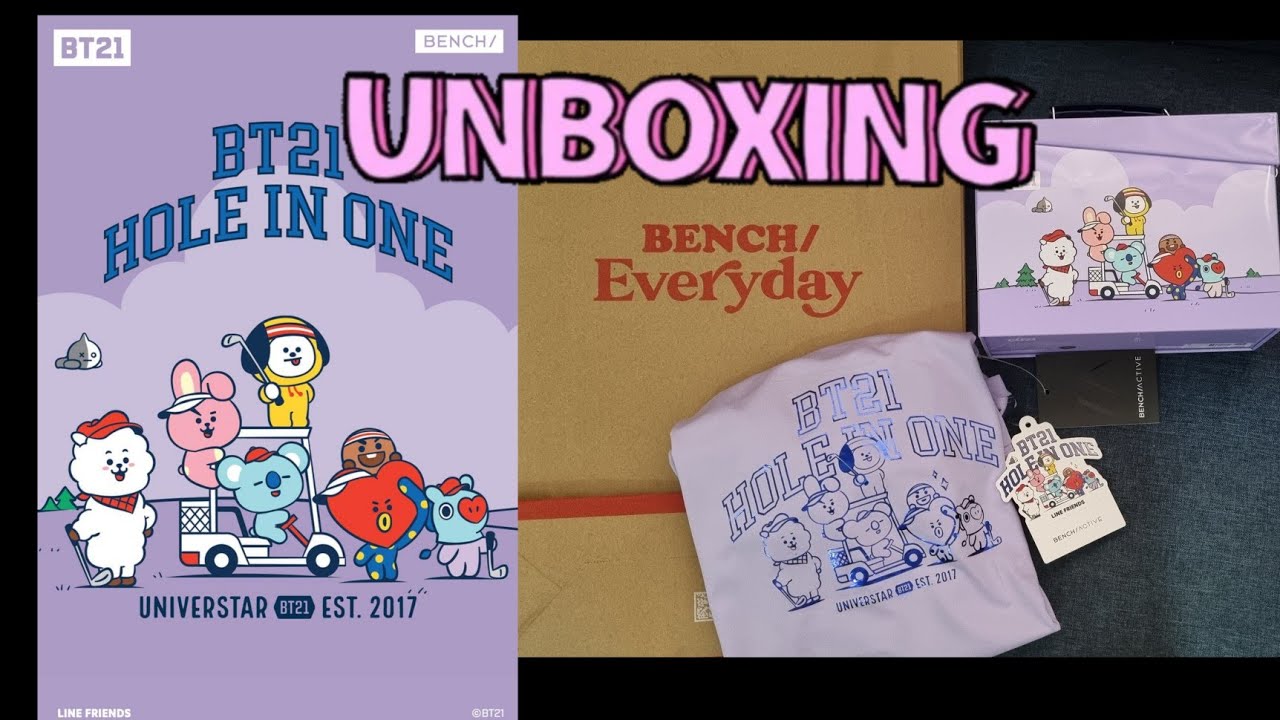 Bench x BT21 Hole In One Unboxing 💜🇵🇭 #bt21 #bts #bench