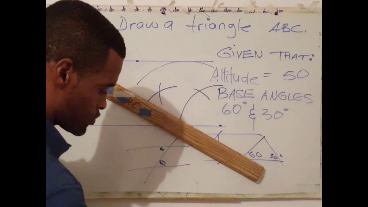 How to construct a triangle when given altitude and base angles.