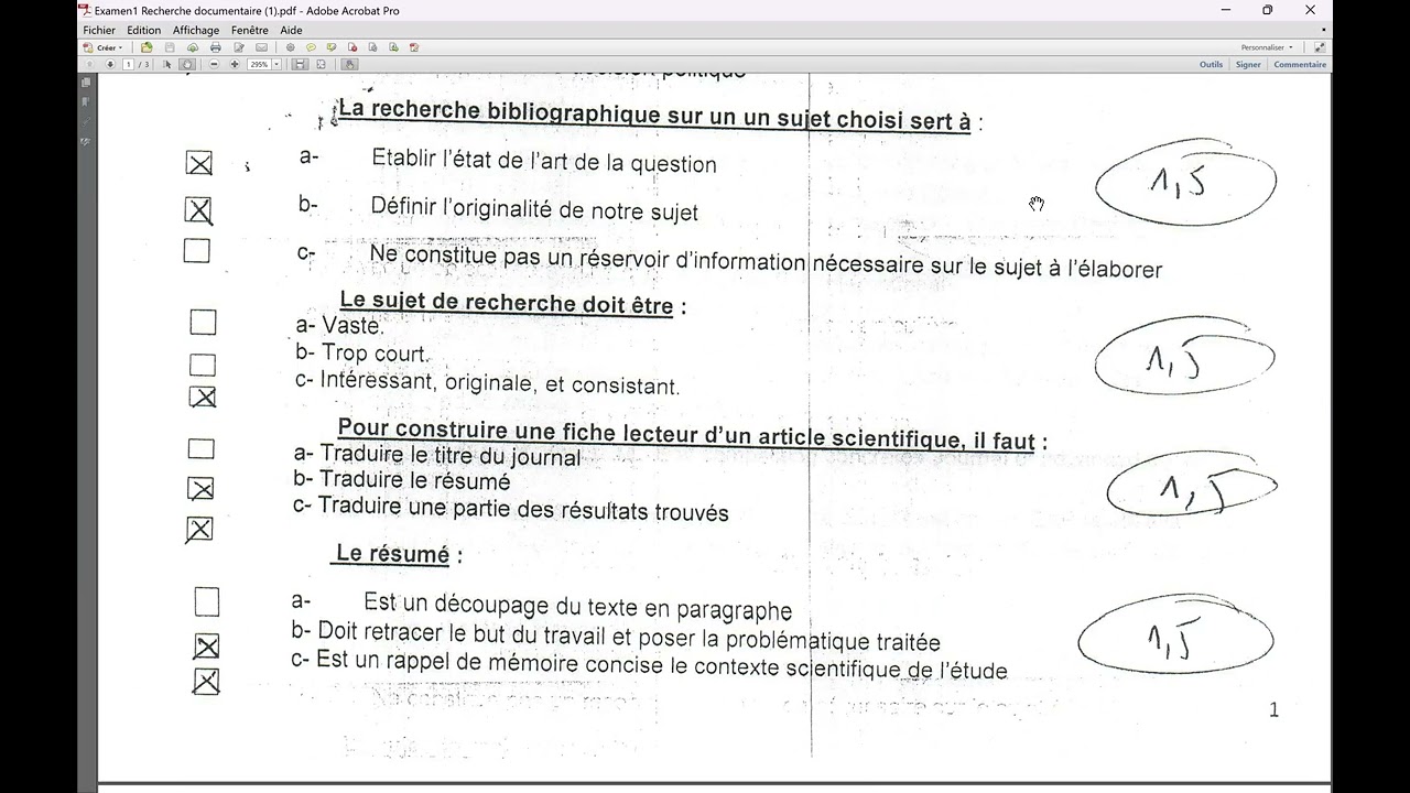 corrigé type d'un sujet d'EMD 1 Module RDCM 