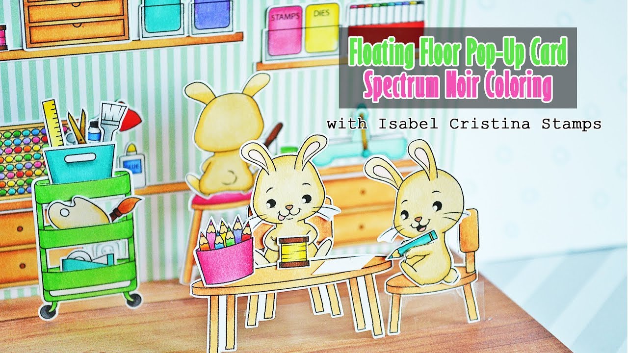 ISABEL CRISTINA STAMPS || Crafty Family || Floating Floor Pop-Up Card