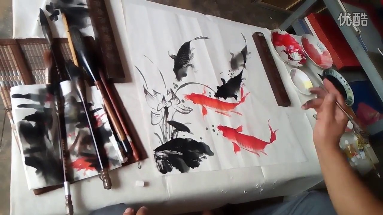 Chinese brush painting - Gold Fish