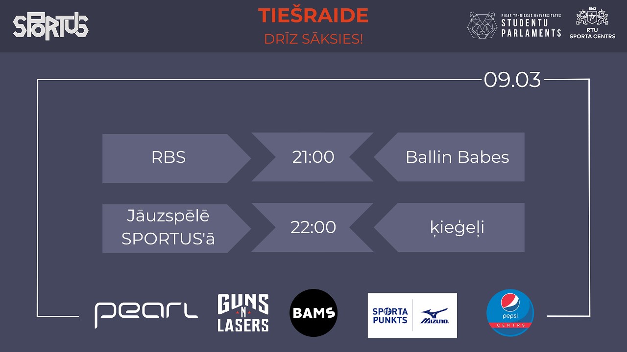 SPORTUS Basketbols, Sieviešu fināli (09.03.2026.)