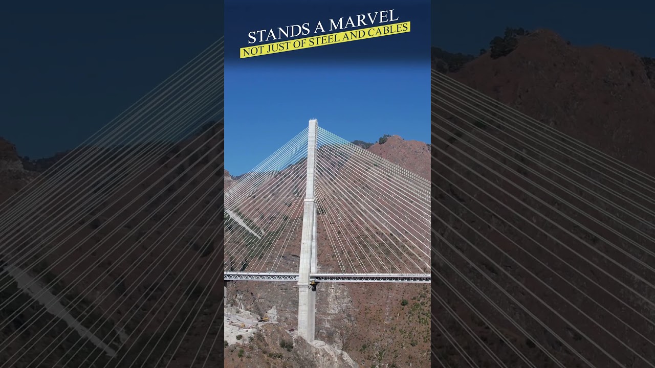Discover the Anji Bridge, India&rsquo;s First Cable-Stayed Rail Bridge, Stretching Across Mighty Valleys.