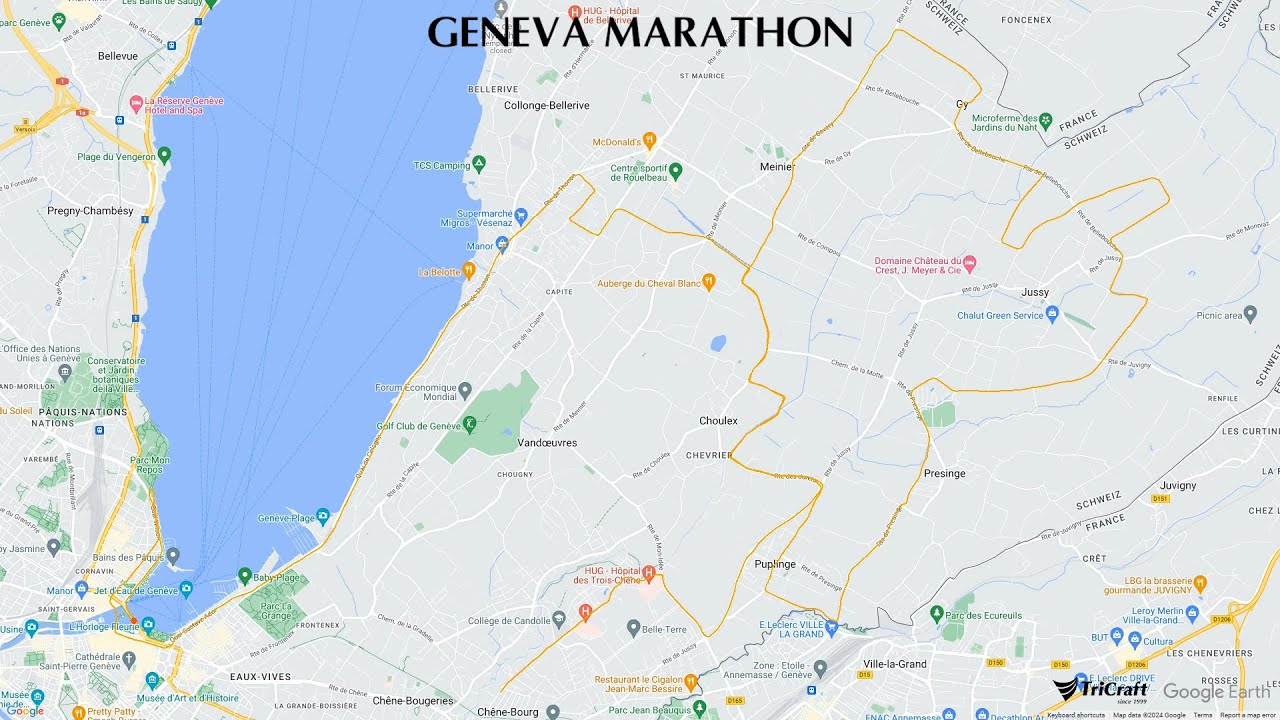Geneva Marathon Course Map