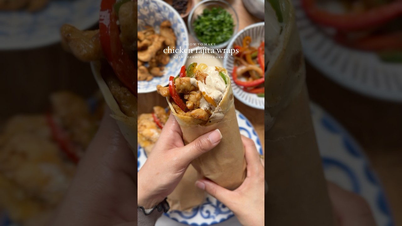 Chicken fajitas wraps ( recipe in description )