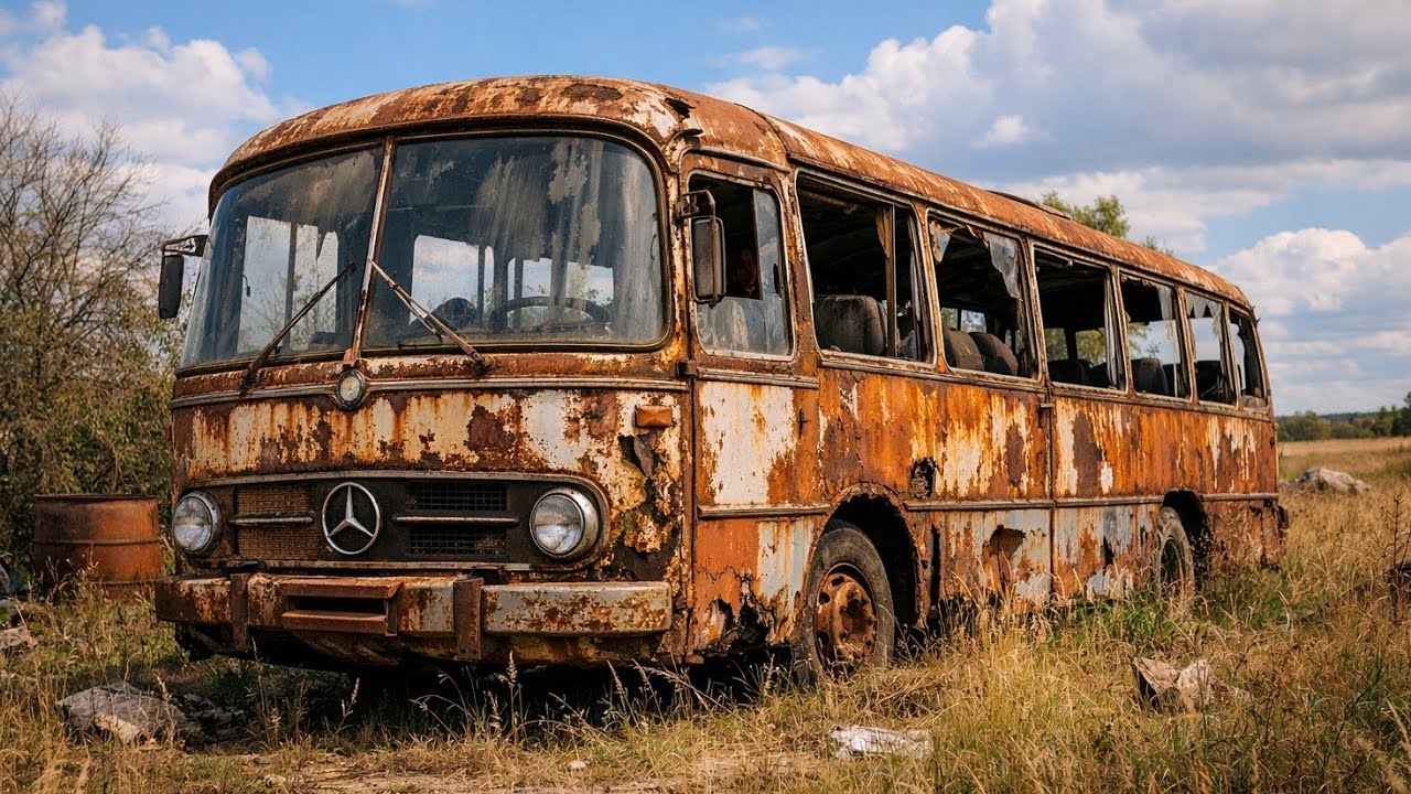 Abandoned for 40 Years. We Brought This 1380 Mercedes 0302 Bus Back to LIFE