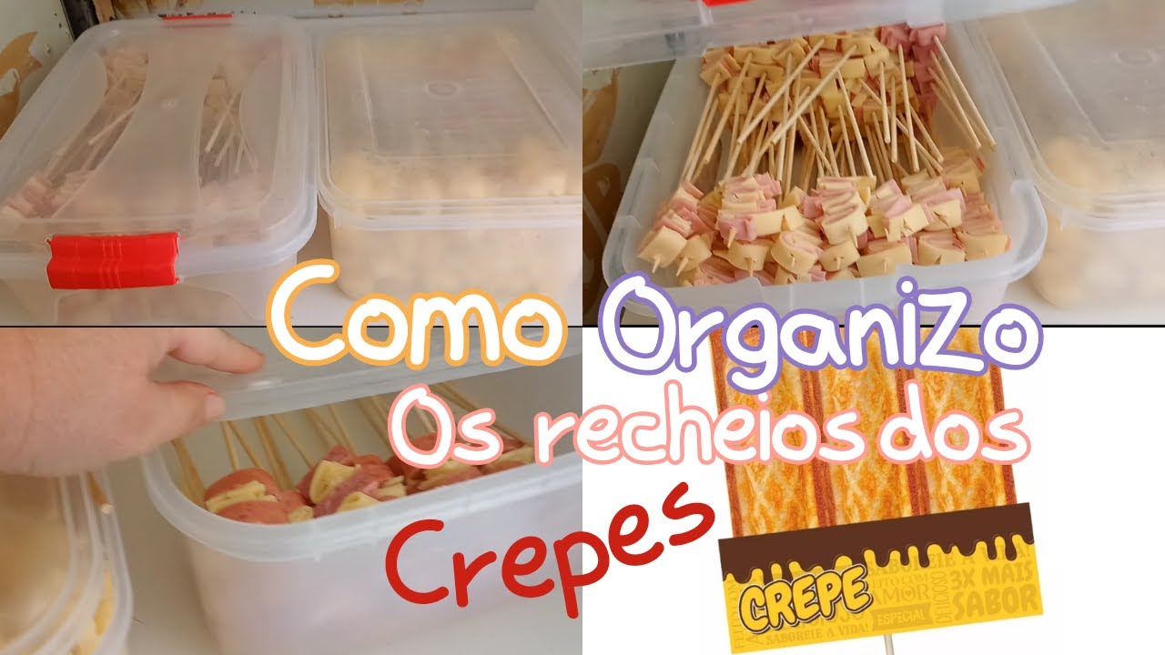 Recheios para Crepes como organizo meus potes