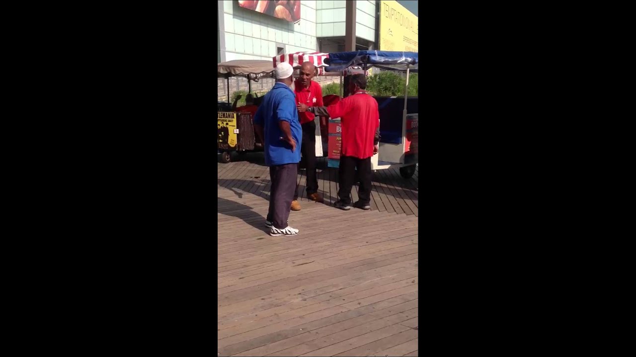 Bin Laden fights Saddam Hussein on Atlantic City Boardwalk