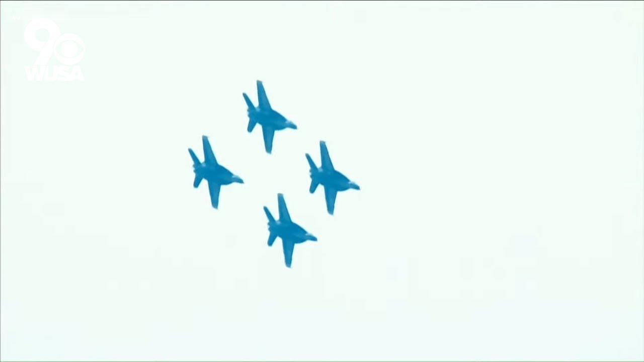 Blue Angels fly over Annapolis for Naval Academy commissioning week