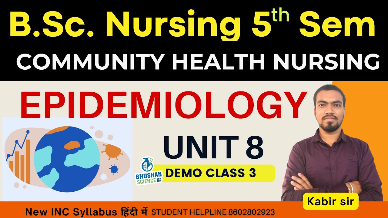 DEMO 3 | COMMUNITY HEALTH NURSING | UMIT 8 |  EPIDEMIOLOGY | Bsc Nursing 5th semester