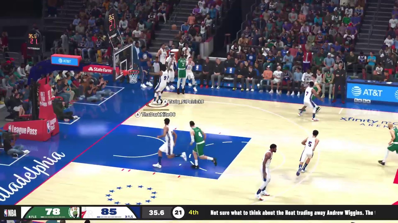 NBA2K26 League Pass 2025 Season Celtics vs 76ers.