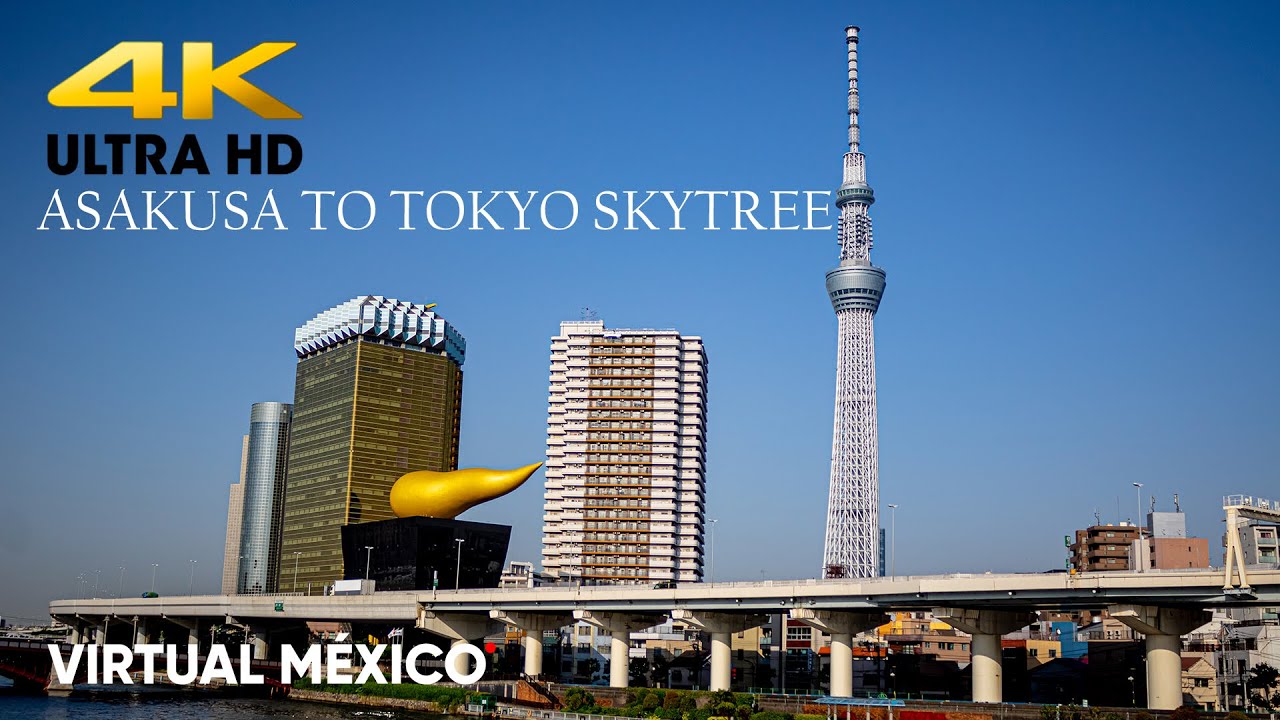 [4K/Binaural] Asakusa to Tokyo skytree Walking Tour - PASEO VIRTUAL POR TOKYO JAPON ASMR