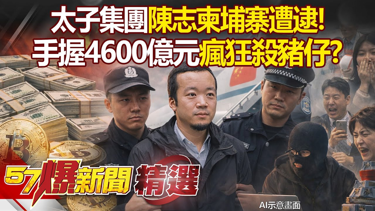 太子集團董座「陳志柬埔寨遭逮」遣送中國！手握「4600億元髒錢」每天瘋狂殺豬仔？！- 徐俊相【57爆新聞 精選】@57爆新聞