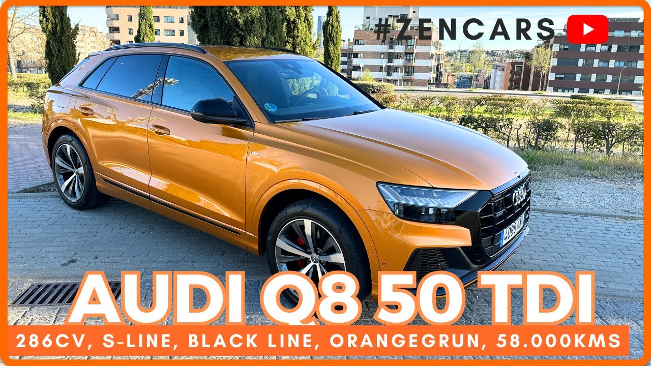 🍊 AUDI Q8 50 tdi Quattro tiptronic S-line 286cv Diesel en ORANGEGRUM METALIC 🍊 ZenCars - Prueba. 🍊