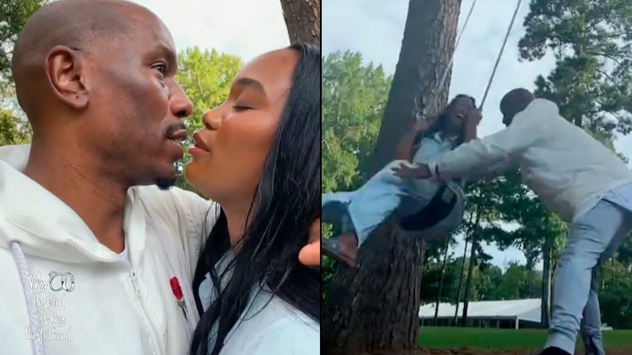 Tyrese & Fiancee Zelie Timothy Continue To Celebrate Her B-Day With A Romantic Swing By The Tree!