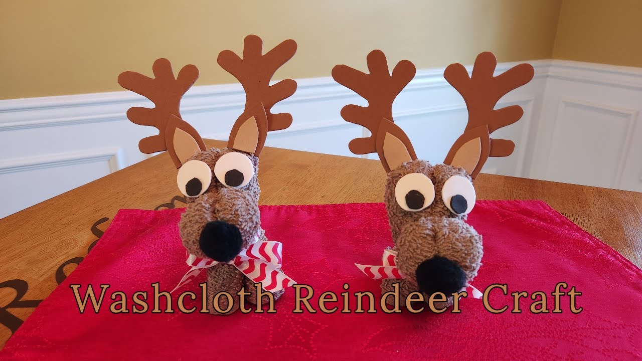 Washcloth Reindeer Craft