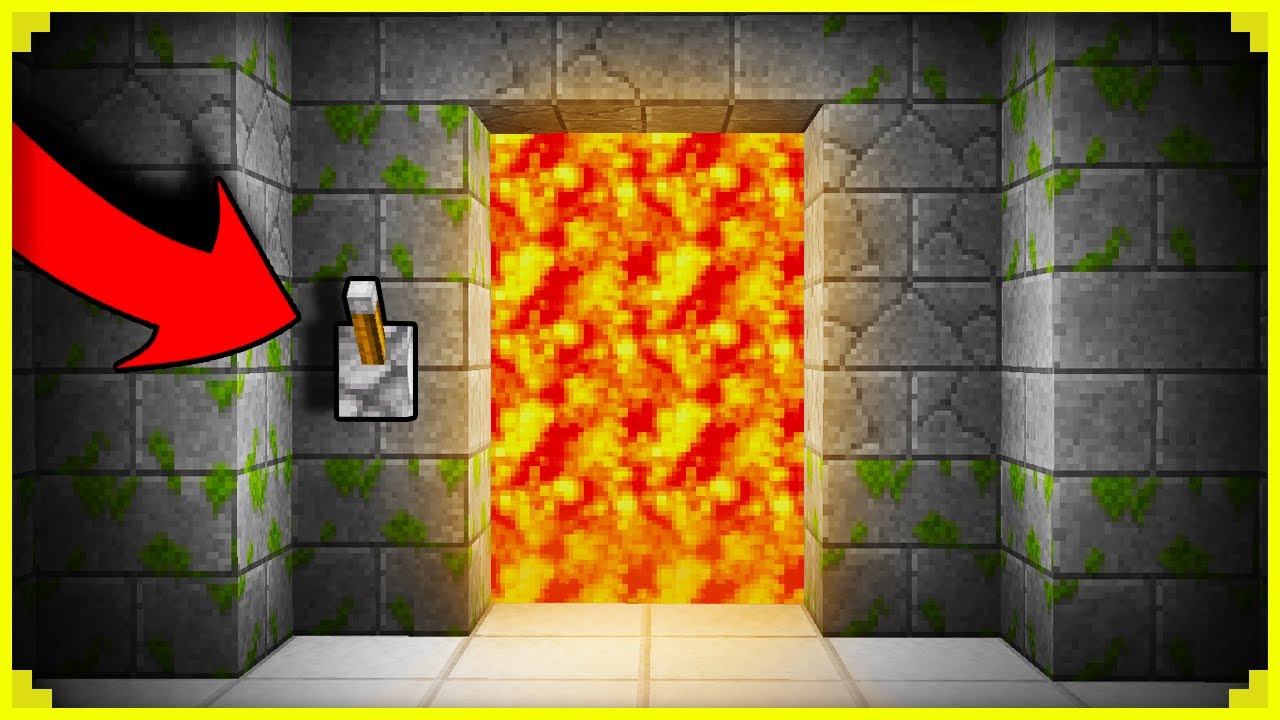 🦊Como fazer uma PORTA AUTOM&Aacute;TICA de LAVA no MINECRAFT