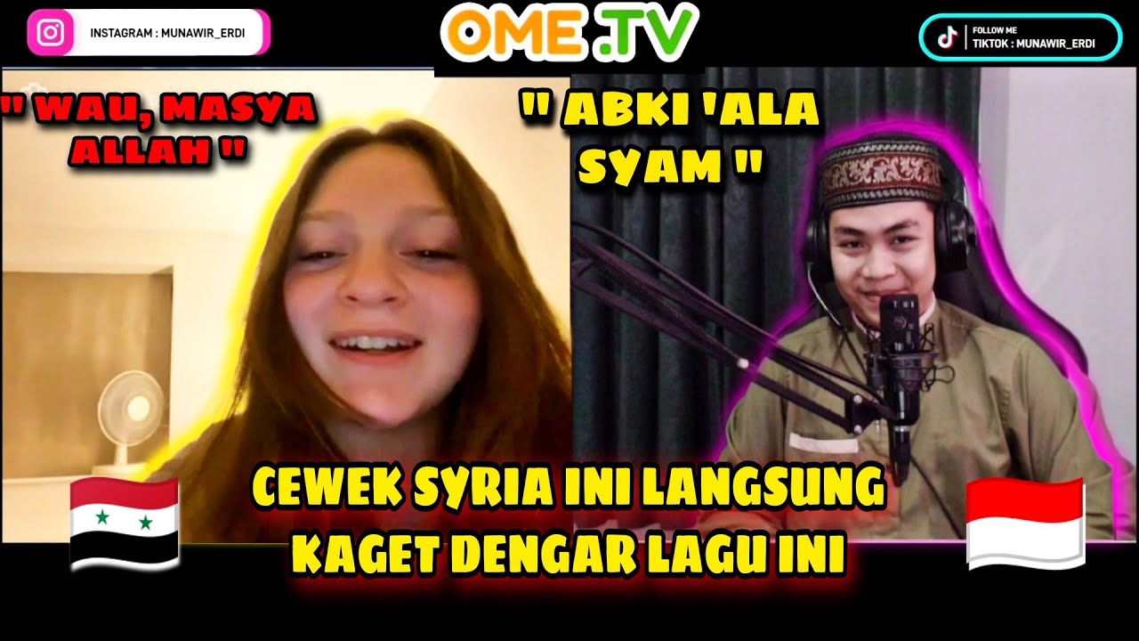 REAKSI CEWEK SYRIA 🇸🇾 ‼️MENDENGAR NASHEED 