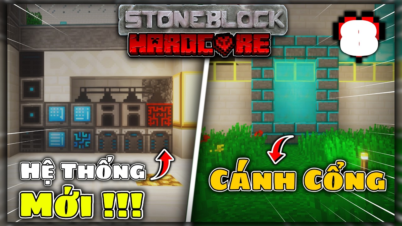 Nâng Cấp Hệ Thống Và Cánh Cổng Dẫn Xuống Thế Giới Mới!!! | StoneBlock Hardcore Tập 7 | DZen_26