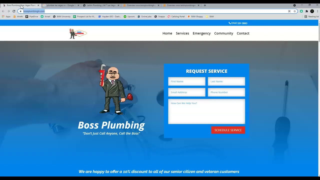 Boss Plumbing- Hayden SEO show&rsquo;s how to out rank competition