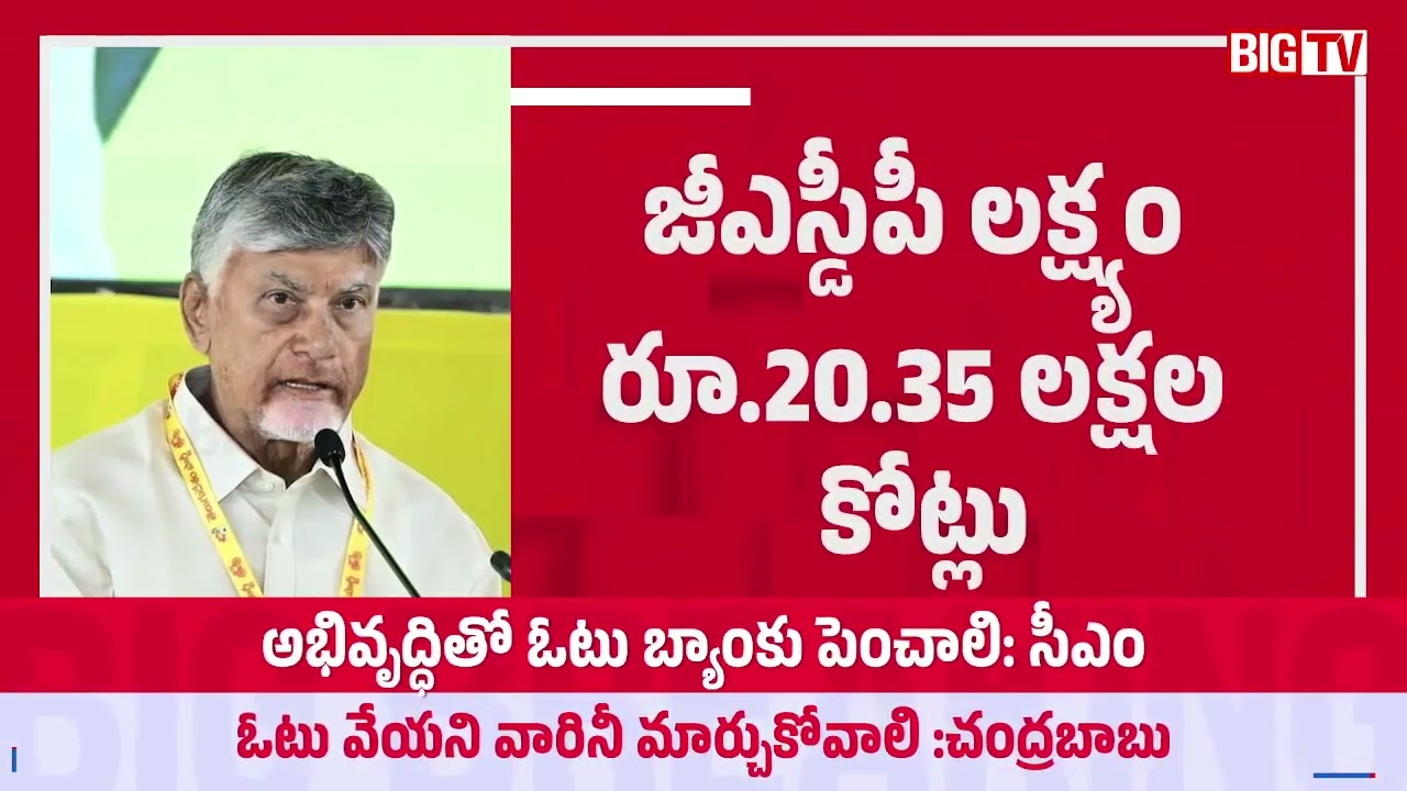 అభివృద్ధితో ఓటు బ్యాంకు పెంచాలి | Chandrababu Naidu Participates in TDP Leadership Conclave | BIG TV