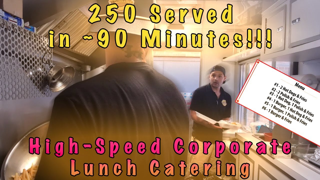 LIVE Food Truck High-Speed Corporate/Factory Lunch Catering - Crazy Efficient Chicago Style Menu