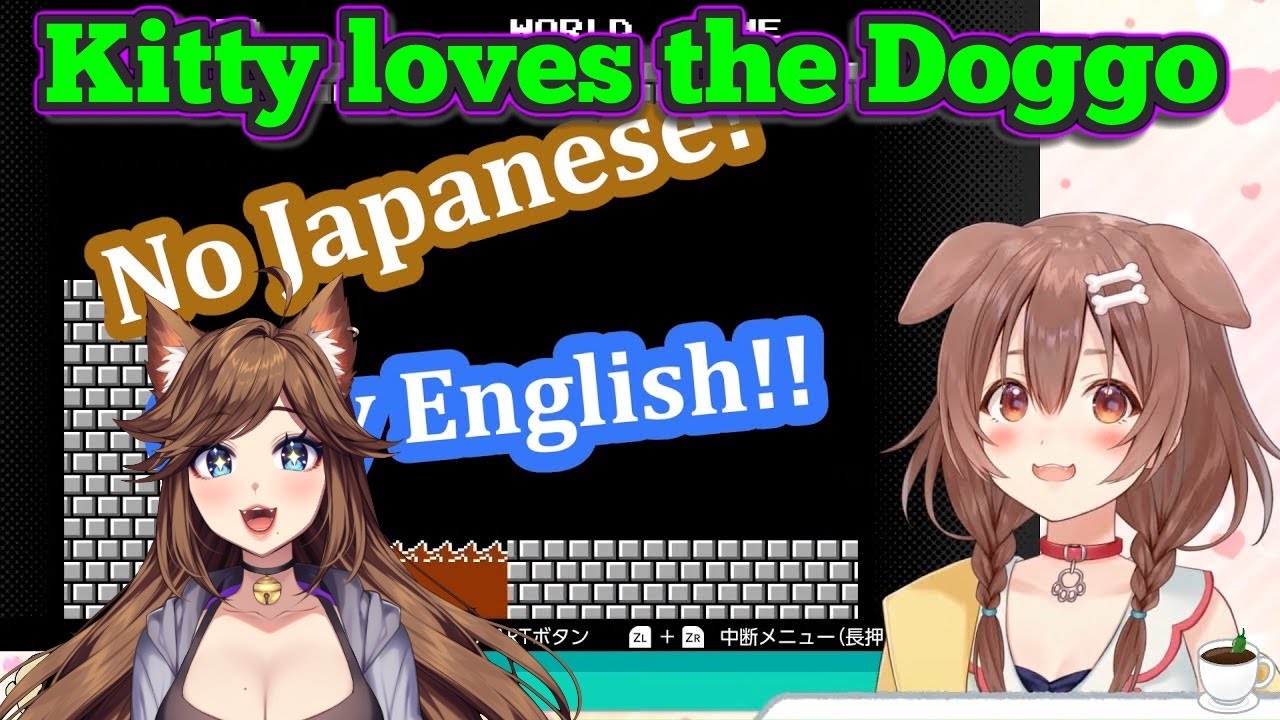 [Water in the Fire, Why?] Korone's English Only Mario Stream Reaction