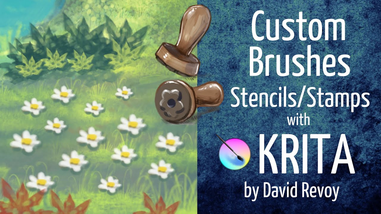 Custom Brushes (Stencil/Stamps) with Krita