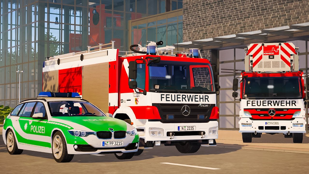 Emergency Call 112 - Nürnberg New Polizei and Firefighter Rapid on Duty! 4K