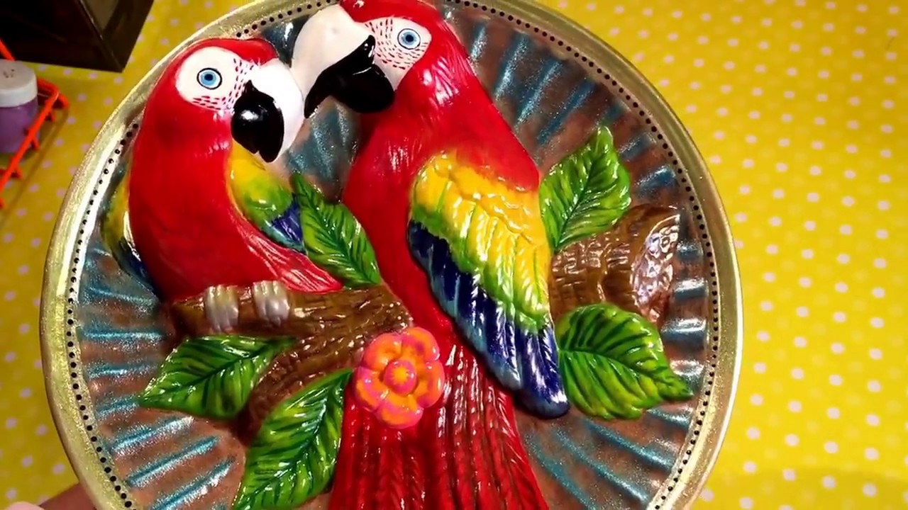 DIY pinta ceramica cotorro loros Bird ceramic painting