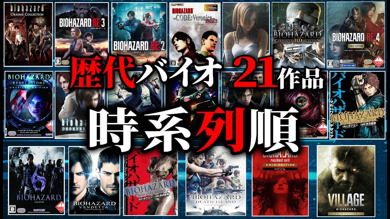 【歴代バイオ】時系列でわかる！バイオハザードシリーズ21作品ストーリー解説【ゲーム/映画/コミック】