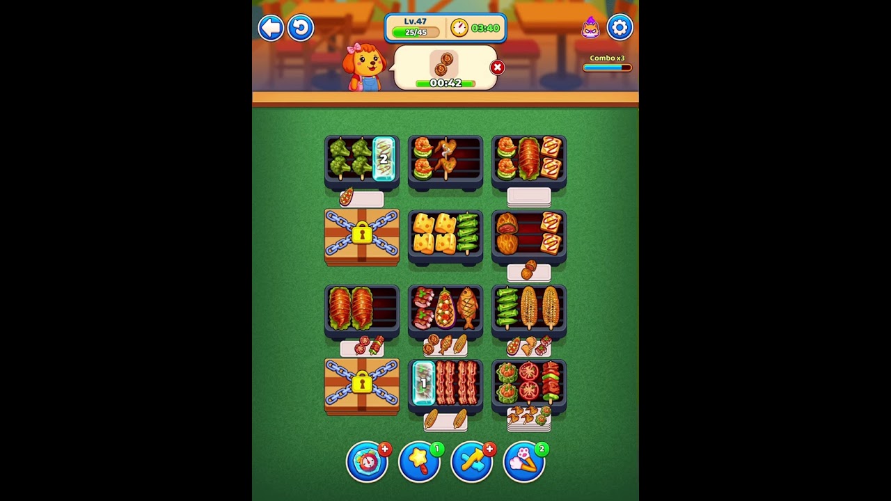 Street Food Puzzle (IEC games) - Level 47 #games #cooking #grill #restaurant