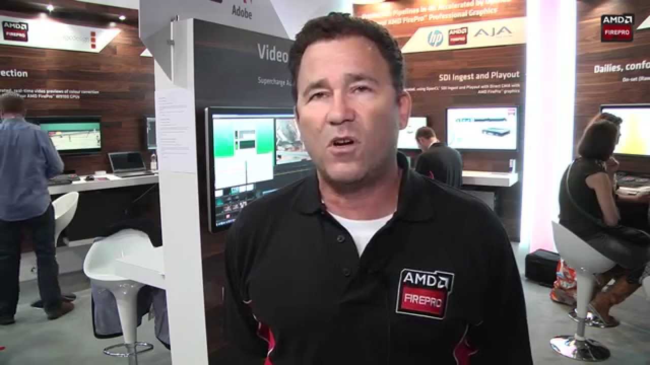 AMD FirePro booth overview from IBC 2014 with Andrew Baum