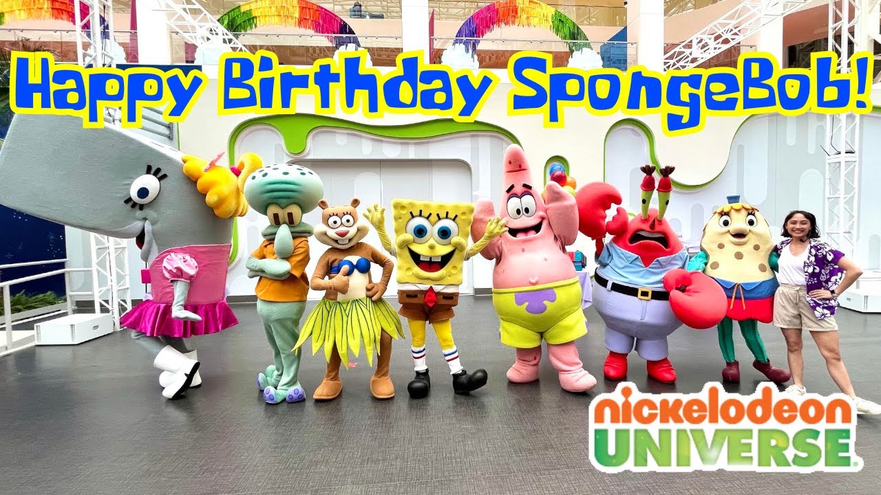SpongeBob's LIVE Birthday Bash Skit and Dance Show @ Nickelodeon Universe in the American Dream Mall