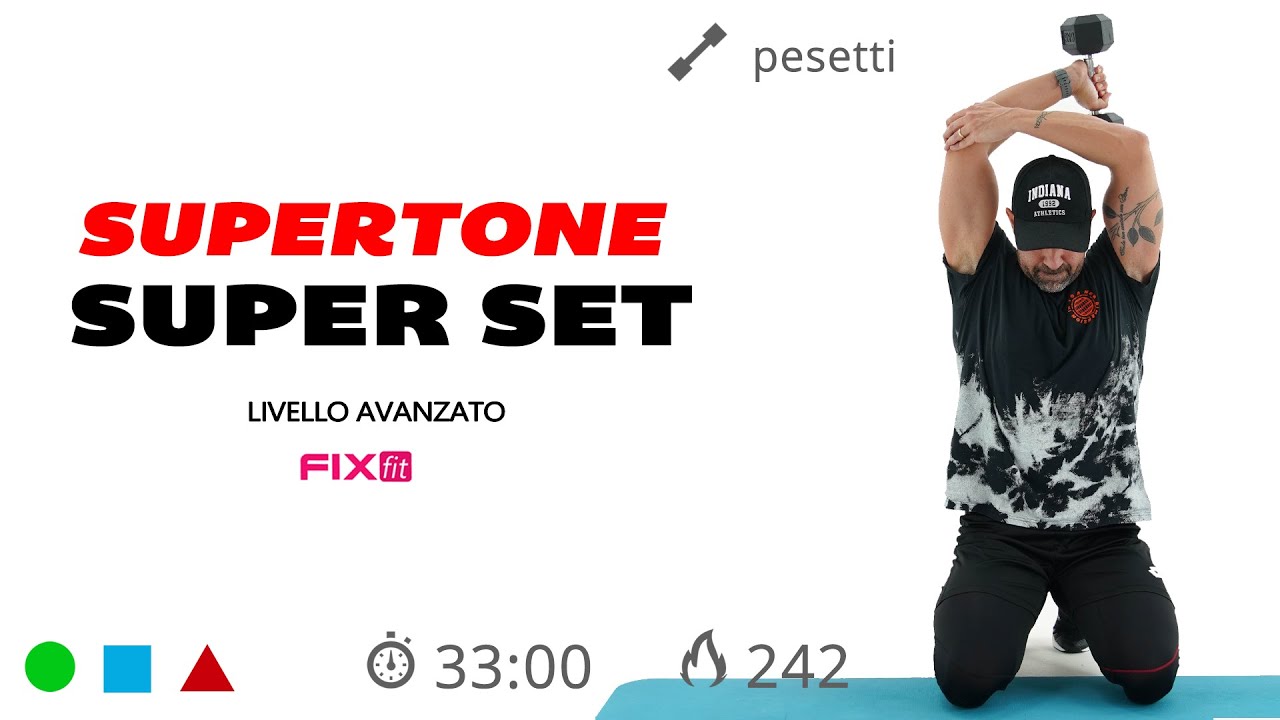 Super Tone in Superset: Allenamento Total Body e Core (Senza Salti)