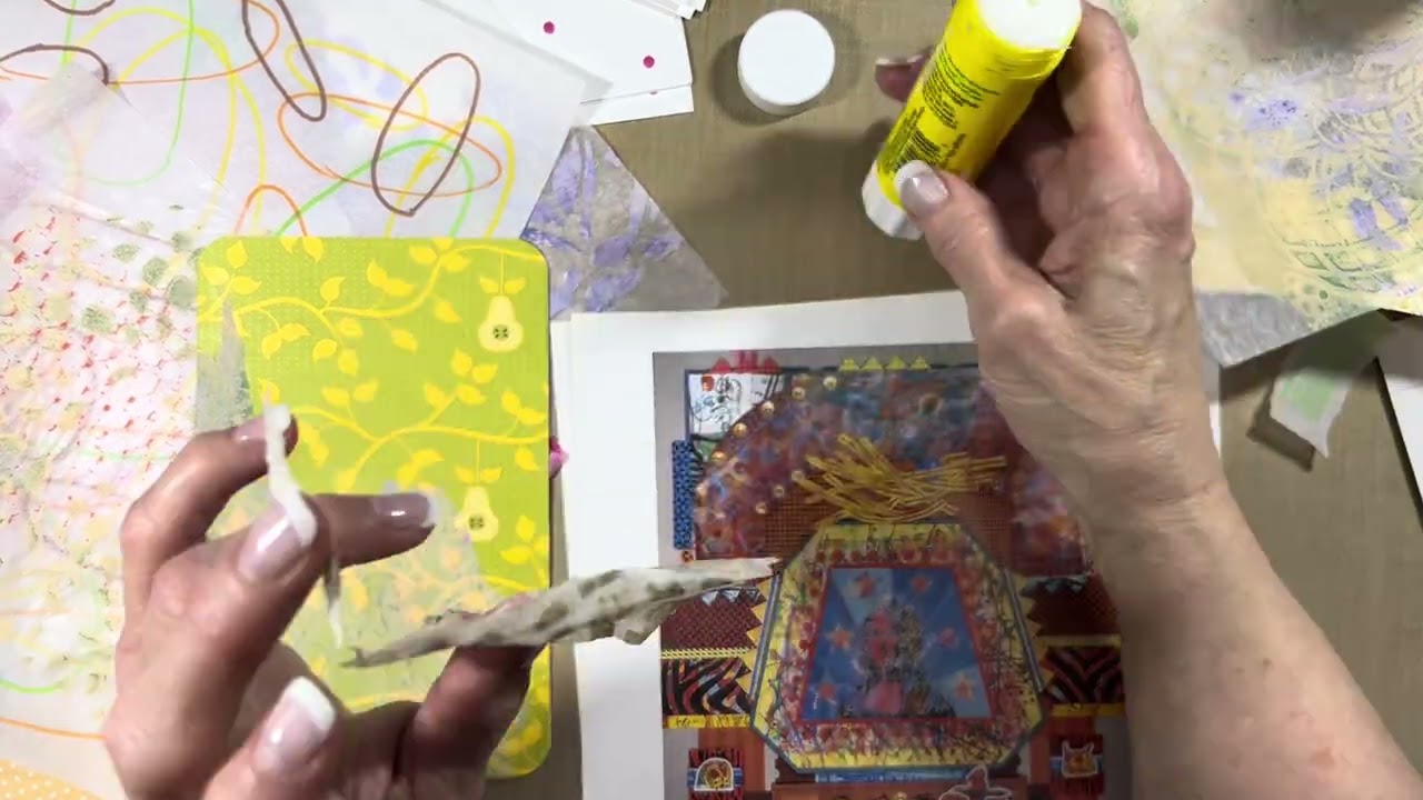 Using Painty Papers to Decorate Journal Tags #gelprint #markmaking #paintypapers