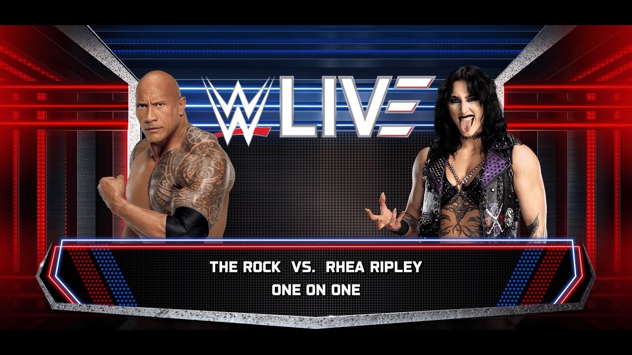 WWE2K2025 FULL MATCH THE ROCK VS RHEA RIPLEY #vertical #2026