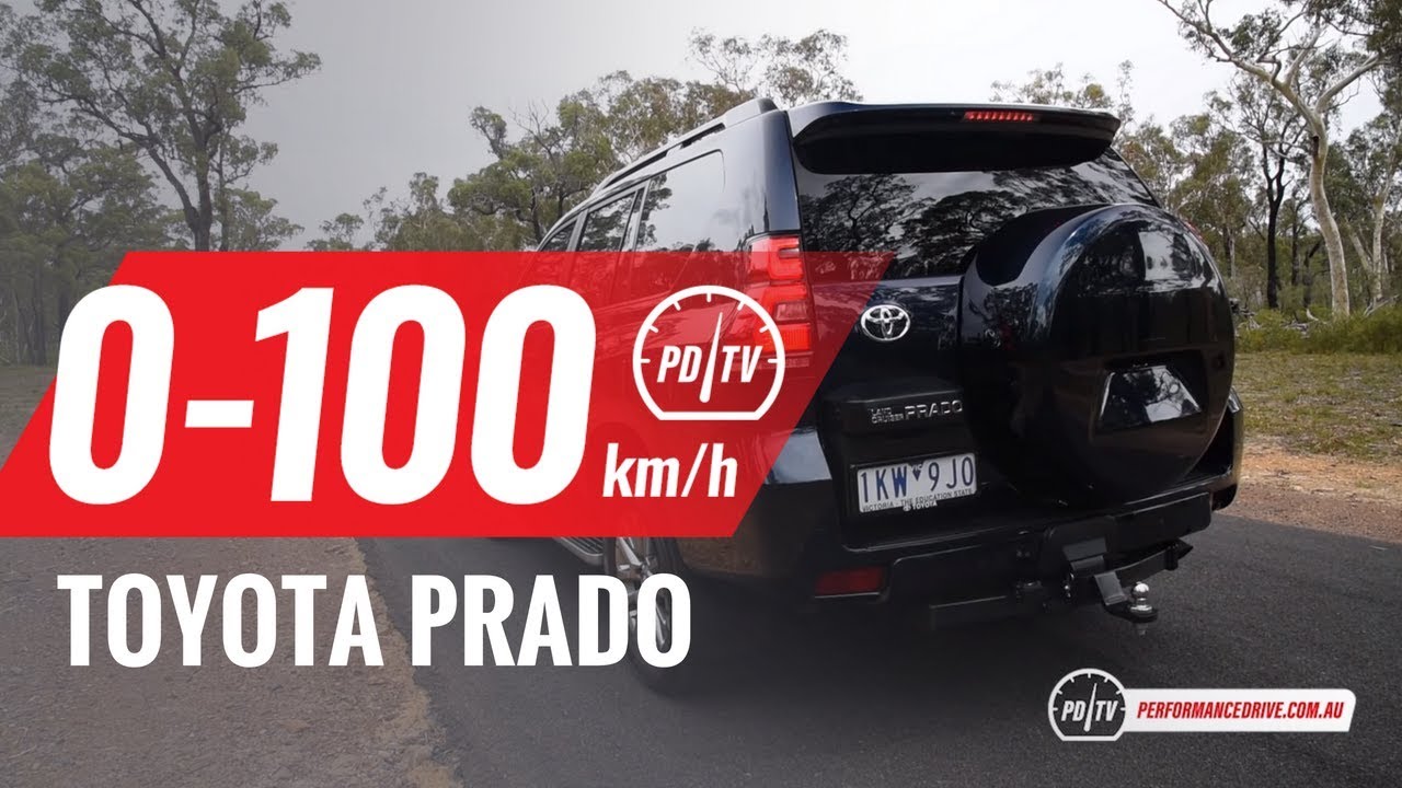 2018 Toyota Prado 0-100km/h & engine sound (manual vs auto)