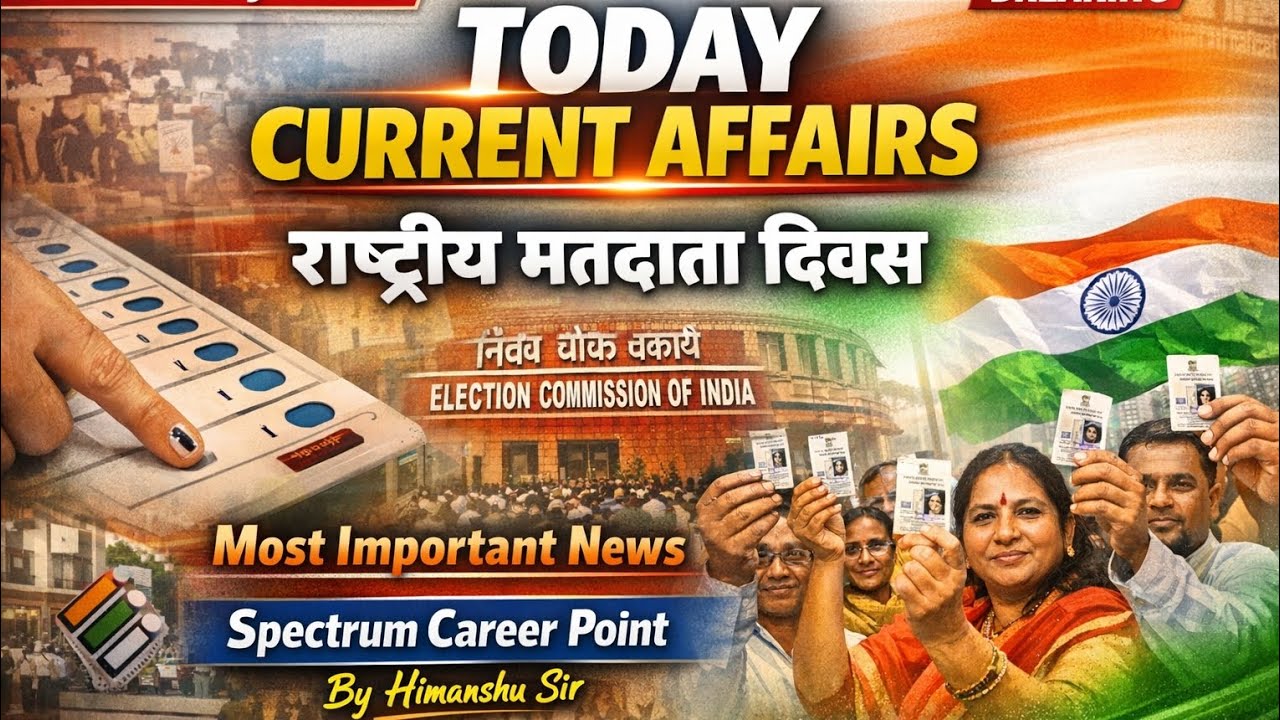 25 January current affairs| today current affairs| Daily current affairs| Spectrum career point|