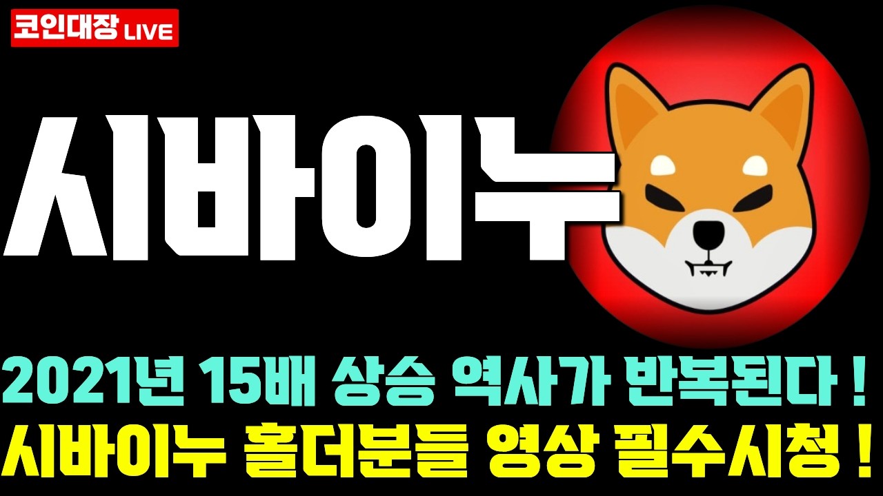 [시바이누 SHIB 코인전망] 2021년 15배 상승 역사가 반복된다 !, 시바이누 홀더분들 영상 필수시청 !!