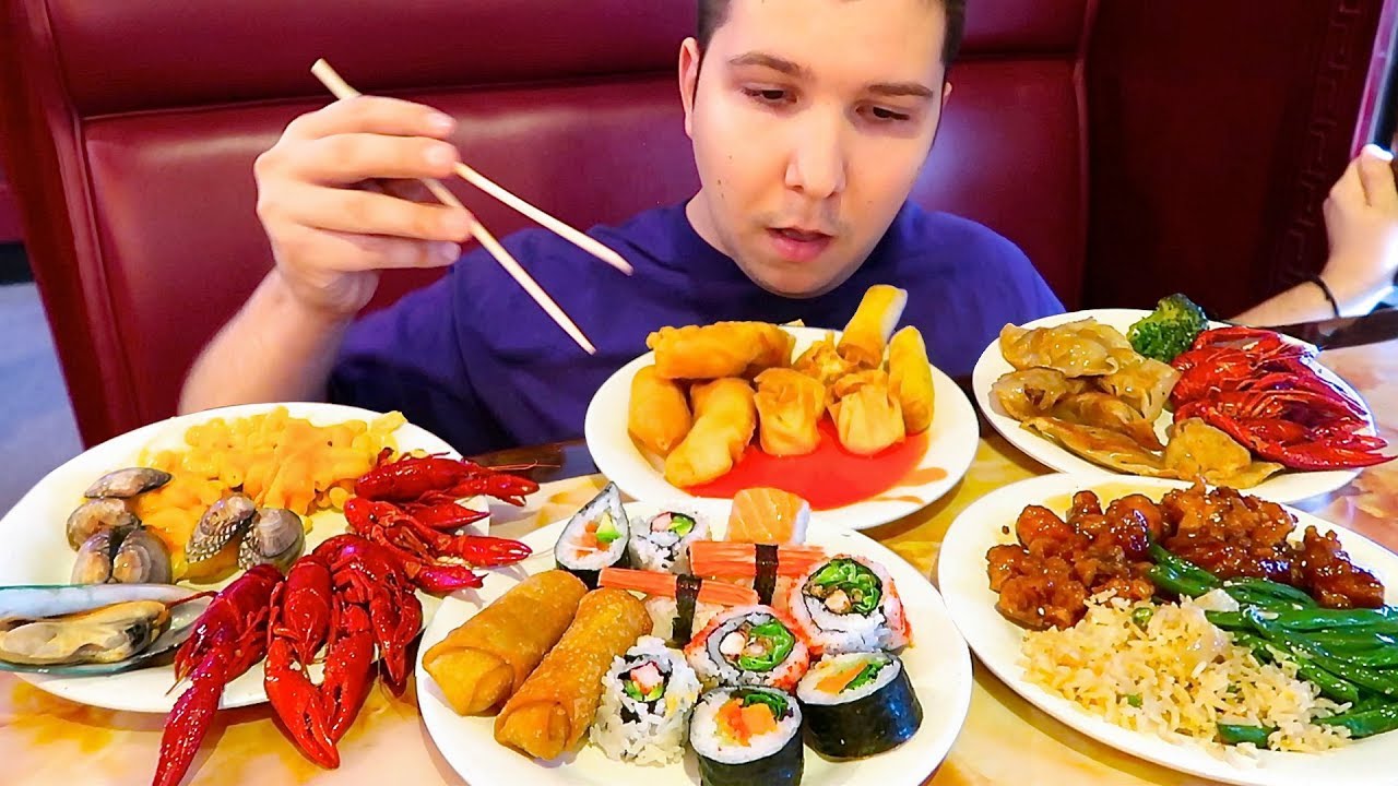 Legendary All You Can Eat Chinese Buffet &bull; MUKBANG